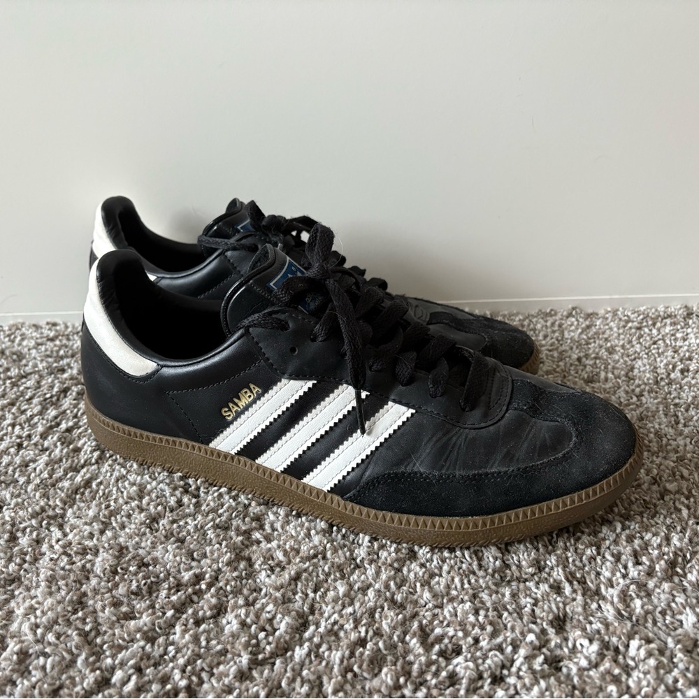 Black Adidas Sambas - Size 9.5